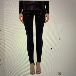 Ted Baker London Renna black coated jeans with lace